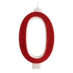 Vela Brillante Roja Nº 0 12 cm