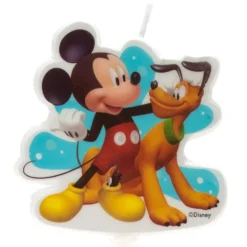 Vela de Cumpleaños Mickey y Pluto 7,5 cm