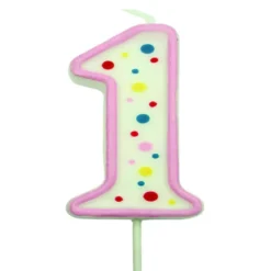 Vela de Cumpleaños 1 Rosa