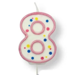 Vela de Cumpleaños 8 Rosa