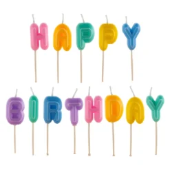 Vela Happy Birthday 4 cm - 13 ud - Dekora