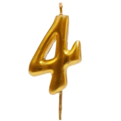 Vela Nº 4 Dorada 6 cm