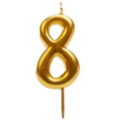 Vela Nº 8 Dorada 6 cm