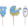 Velas bebe azules 3 uds - Pastkolor
