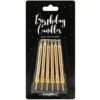 Velas Cumpleaños Doradas 6 ud - 6 cm - Partydeco