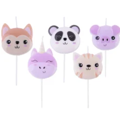 Velas de Cumpleaños Kawaii 3D 5 ud