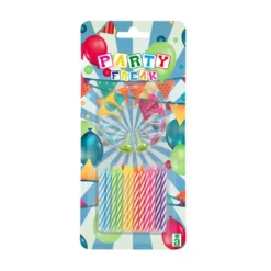 Velas de Cumpleaños Multicolor 12 ud