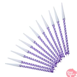 Velas en Espiral Lilas 6 cm - 12 ud