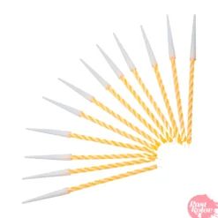 Velas en Espiral Naranjas 6 cm - 12 ud