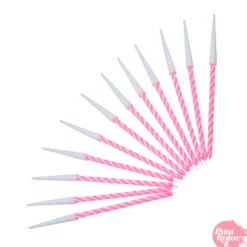 Velas en Espiral Rosas 12 ud