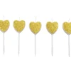 Velas Corazones Dorados 5 ud