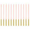 Velas Cumpleaños Rosa / Dorado 14 cm - 12 ud