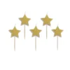 Velas estrellas doradas 5 uds - Pastkolor