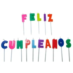 Velas Feliz Cumpleaños Multicolor