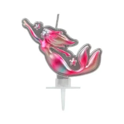 Vela Sirena Plata 6 cm
