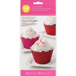 Wrappers para Cupcakes Rojo y Rosa Brillante Wilton