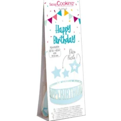Wrapper + Toppers para Tarta Happy Birthday - Scrapcooking