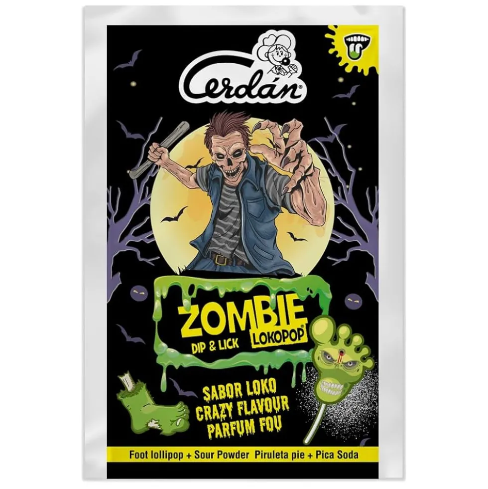 Zombie Lokopop Dip & Lick – Piruleta Pie con Pica Pica
